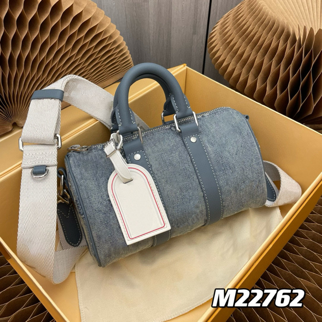 Shoulder Bags 10a Top Quality Fashion Luxury Designer Handbags Keepall 25 Bag Women Brand Classic Style Monogrames Demin Canvas Shoulder Bag