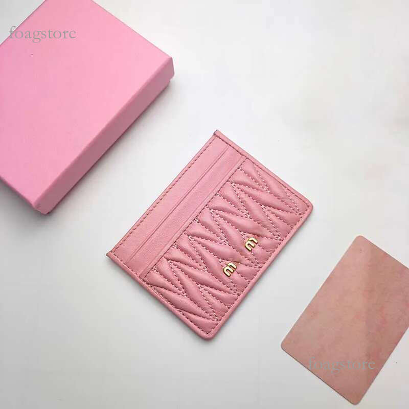 Women Wallet Purse Designer Wallets Porte Monnaie Mens Small Purses Cardholder Cute Fashion Pink Black Card Holder Miulies Miulies Purse 044