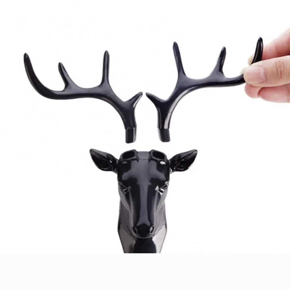Fashion Cute Antler Hook Deer Key Holder Hanger Living Ro Wall Decorative Ornament He Decor Accessories Y250208
