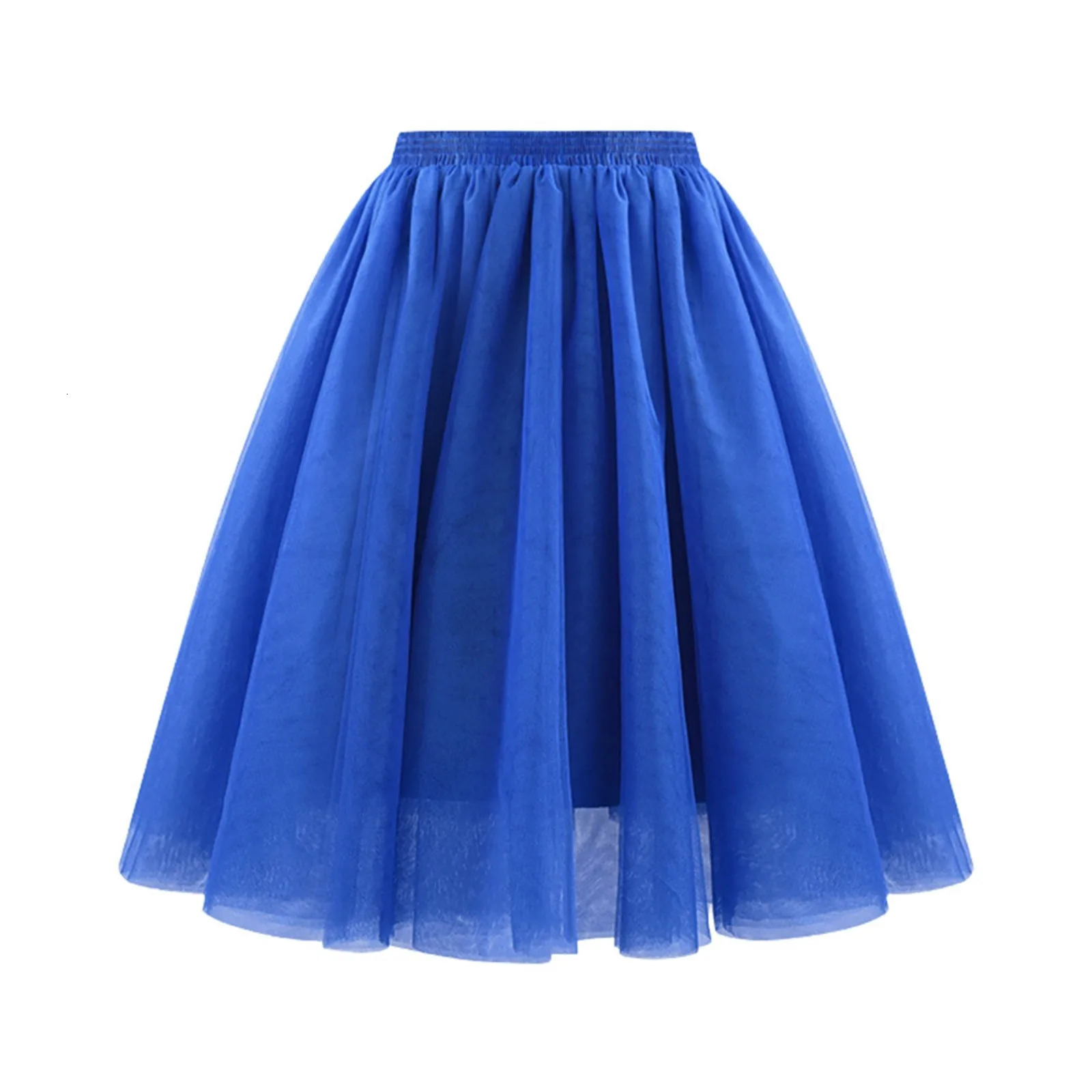 Women Carnival Skirt Girl Ballet Tutu Tulle Midi Short Dress Retro Bubble Dance Perform Festival 250208Z