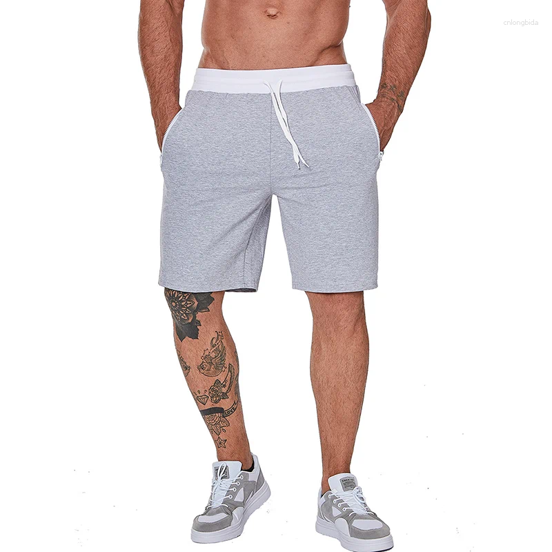 Mens Bodybuilding Athletic Summer Stretch Shorts, Cotton Drawstring Shorts for Men, Gym Workout Running Sweatpants USA Size