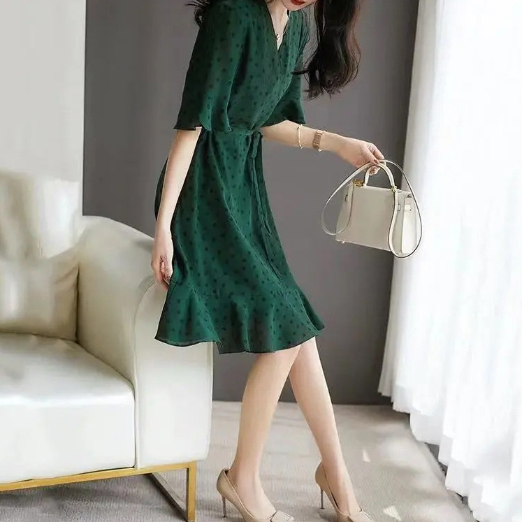 L2320 silk dress Hangzhou silk women's clothing mulberry silk 2025 new summer medium and long skirt