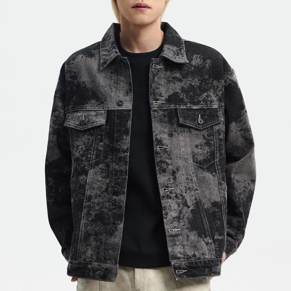 Spring Fall High Quality Casual Denim Jacket For Mens Clothing Korean Fashion Motorcycle Coat Plus Size Harajuku 250207