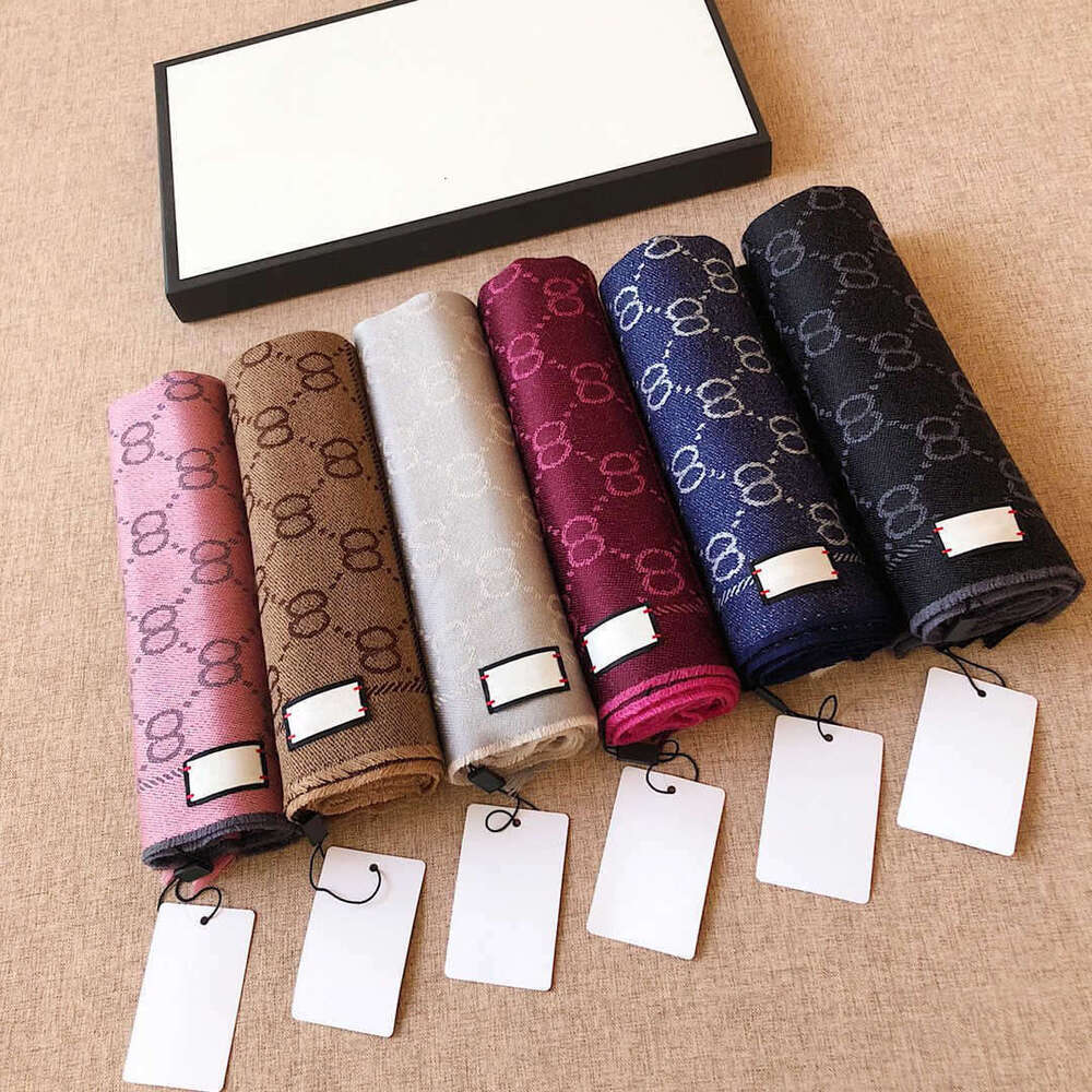 2021 Fashion mens designer scarf 1 cashmere jacquard womens scarves Double-sided color-blocking f ringed edges Size 180cmX48cm with gift