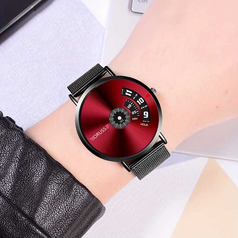 Student mens watch trend new red fashion durable cool handsome gentleman leisure business mens watch Z250207