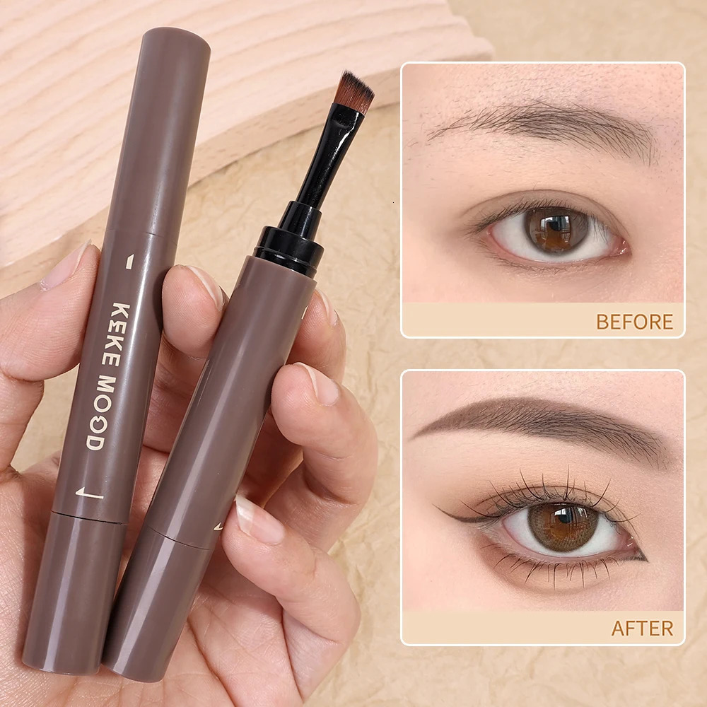 Waterproof Eyebrow Dyeing Cream Pencil with Brush Natural Lasting Nonsmudge Brown Grey Setting Dye Eye Brow Pen Makeup Cosmetic 250108