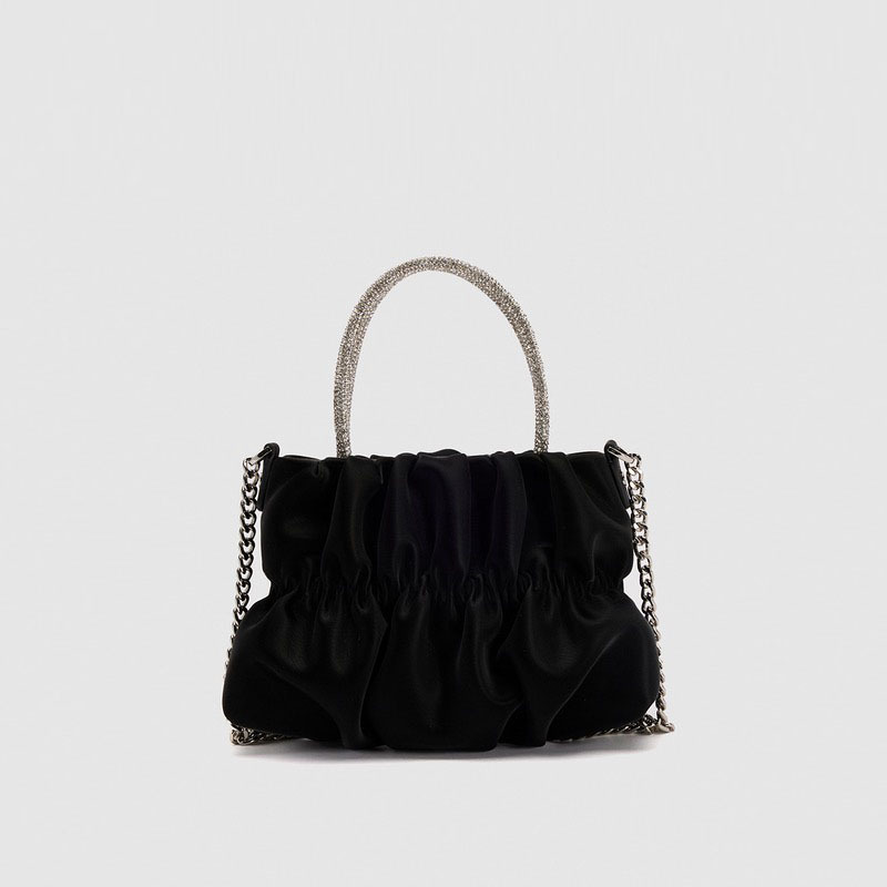 Charming Rhinestone Studded Ladies' Compact Foldover Handbag Sophisticated Crossbody Fashion Accessory