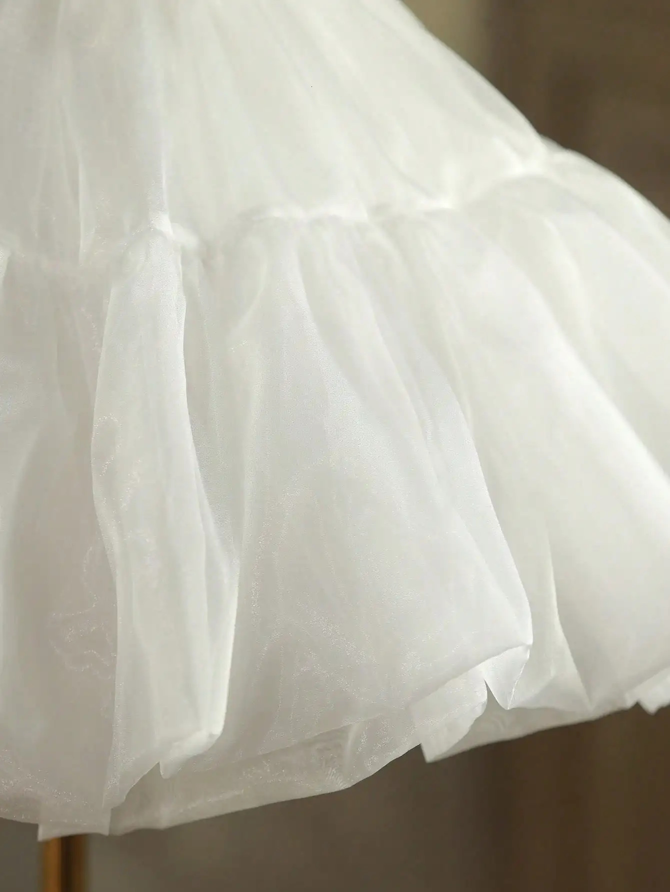 Petticoat Women Lolita Cosplay Petticoat A-Line Puffy Tutu Skirt Layered Ballet Pettiskirts Big Bowknot Underskirt250206ww
