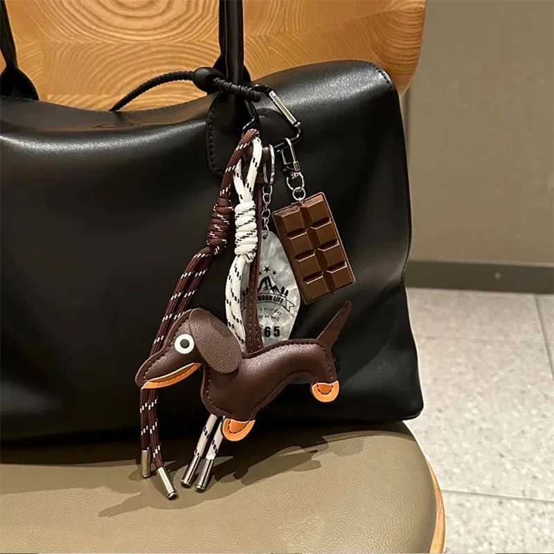 Braided Rope Bag Pendant High-grade Keychain Pendant Ruths Same Style Dachshund Pendant Suitable For Phe Bag Accessories Y250208