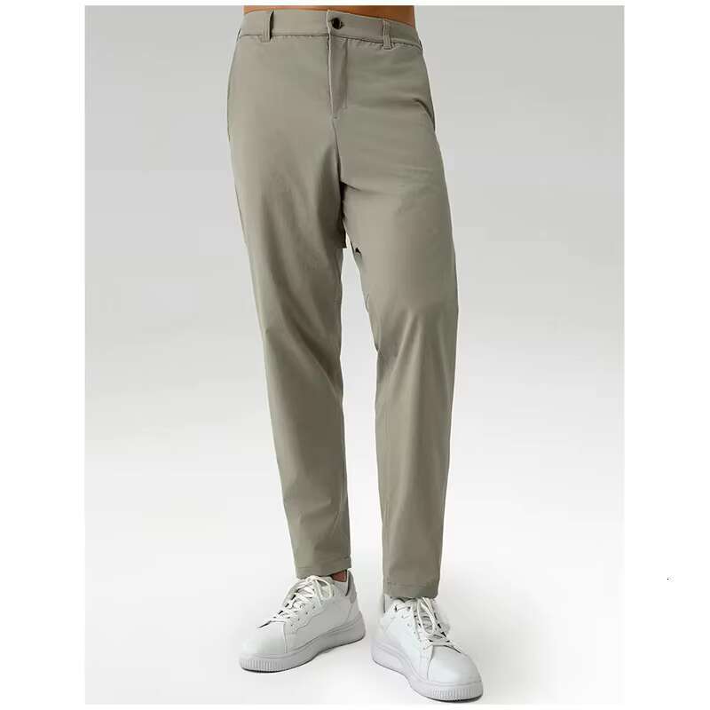 Thin Quick-Drying Classic Four-Sided Springing Casual Sweatpants With Hidden Zipper Pockets Solid Color For Men Pants