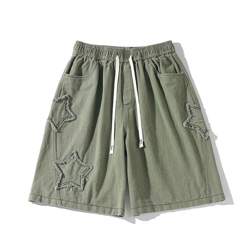 2024 Summer Shorts Men Loose spodenki meskie Vintage Denim Basic Simple High Waist Leisure Ulzzang Streetwear Short 250208