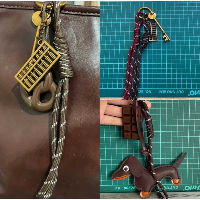 Braided Rope Bag Pendant High-grade Keychain Pendant Ruths Same Style Dachshund Pendant Suitable For Phe Bag Accessories Y250208