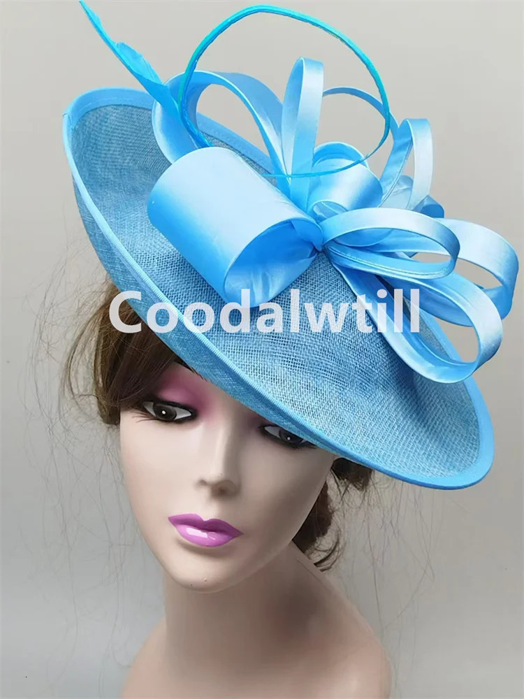 Wedding Mesh Fascinators for Women Tea Party Hat Derby Headpiece Feather Fancy Hats Wedding Church Hatinator Headband 250207