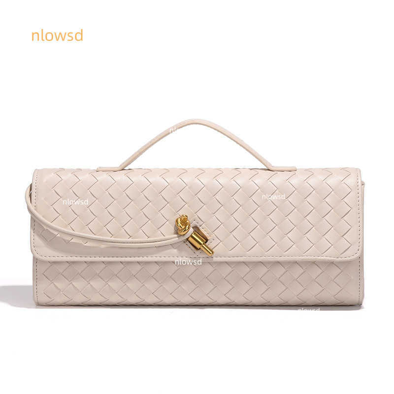 10A Long Clutch With Handle Intrecciato Craftsmanship Women Shoulder Bags Purses And Handbags Famous Brand Designer Evening Bag Multi-color woven bag 