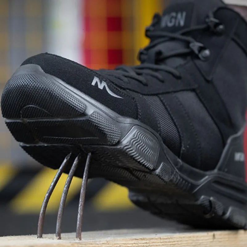 Work Boots Indestructible Safety Shoes Men Steel Toe Shoes Puncture-Proof Sneakers Male Footwear Shoes Women Non Slip Work Shoes 250208