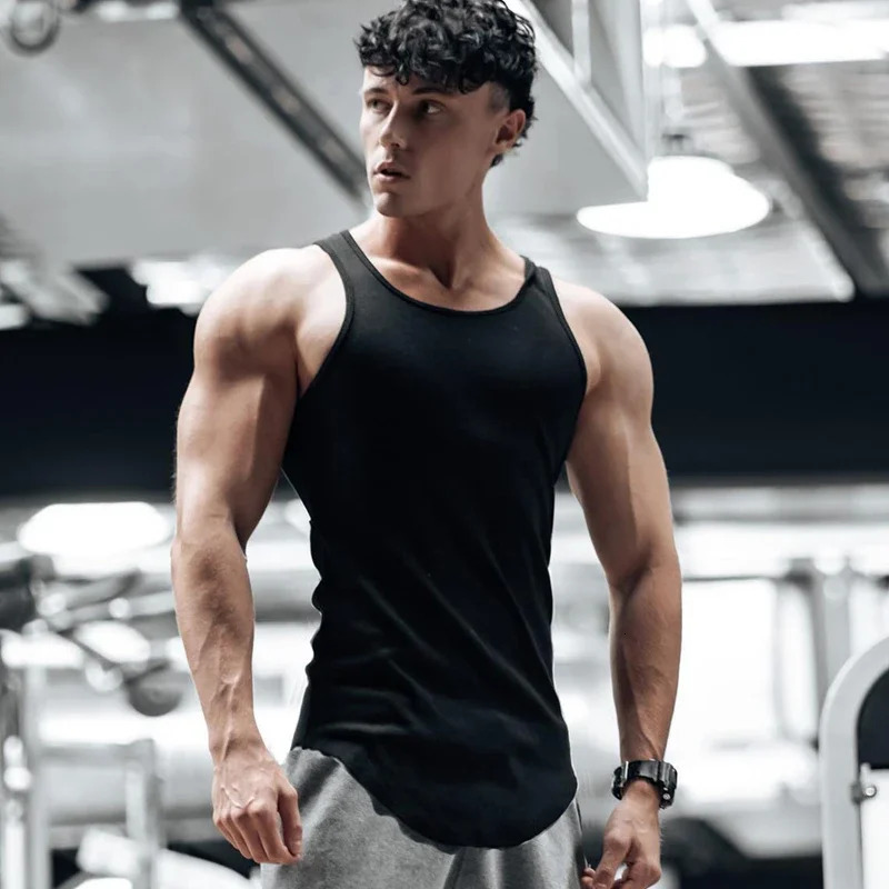 Mens Breathable Gym Tank Top Running Fitness Vest Black Undershirt Sleeveless Shirt Male M3XL 250207