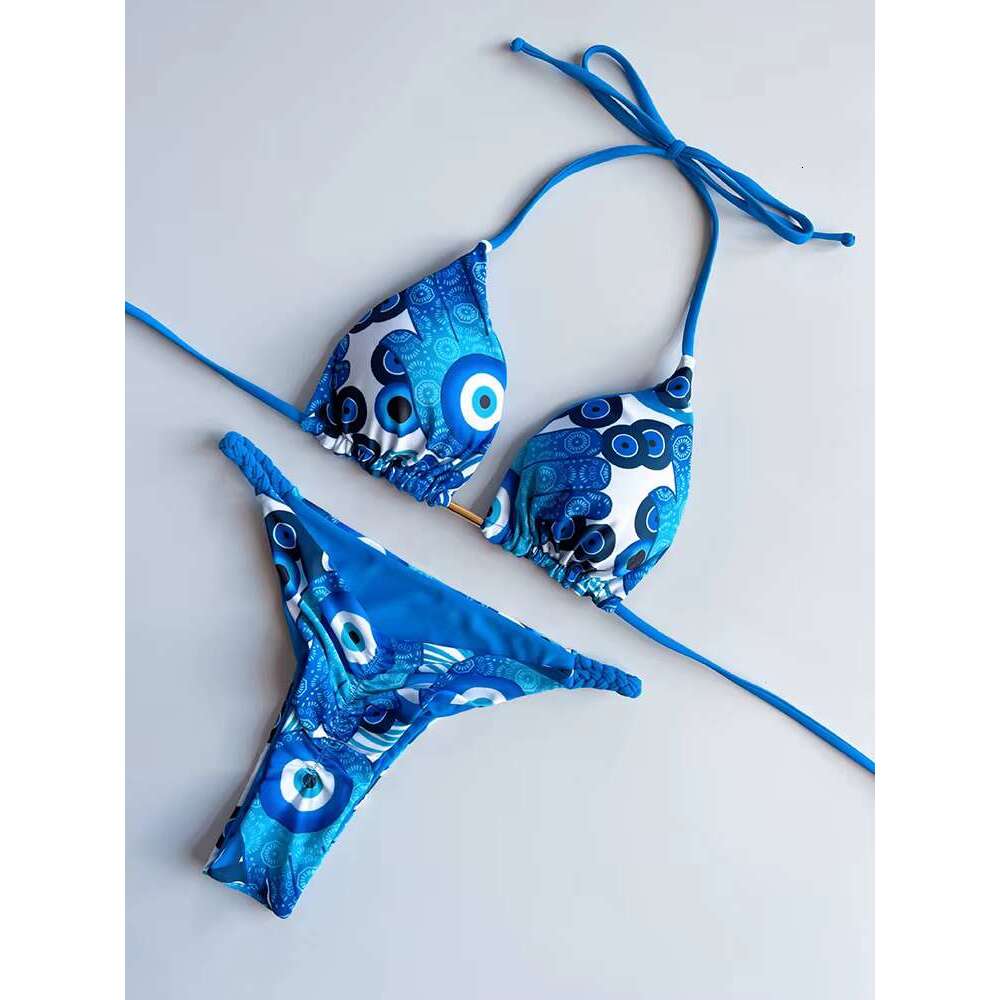 OIINAA Bikini Set Women Swimsuit Two-pieces Thongs Chic Printed Summer 2025 Fashion Swimwear Bathing Suit Beachwear