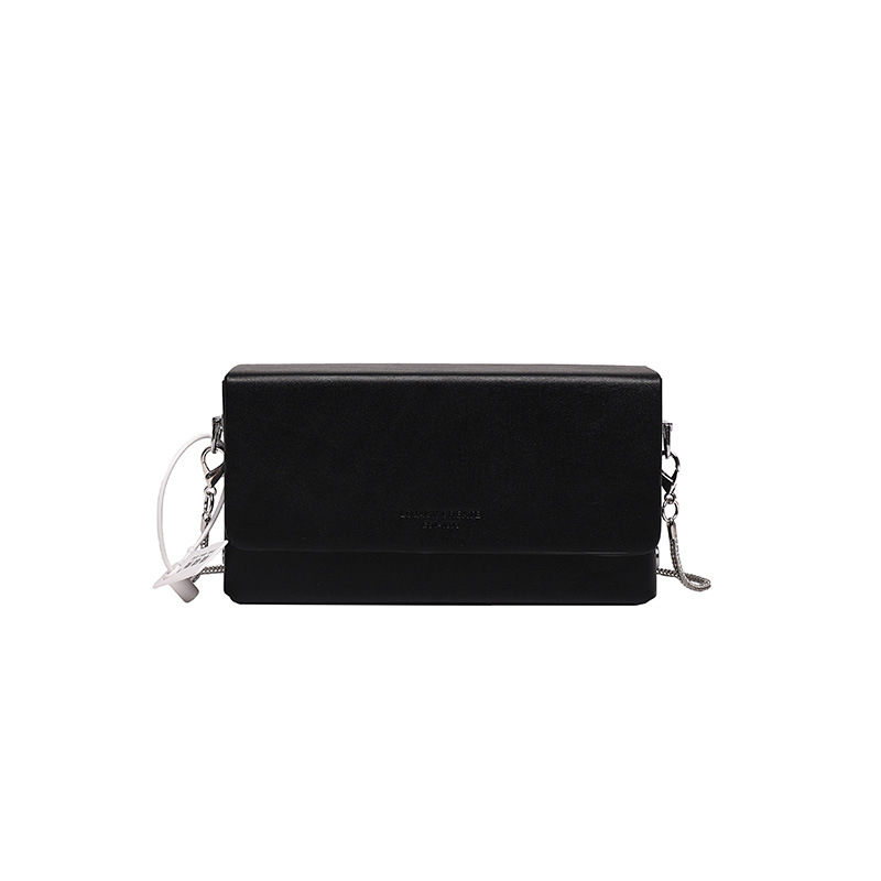 Elegant Box-Shaped Messenger Bag with Adjustable Chain Strap for Daily Use