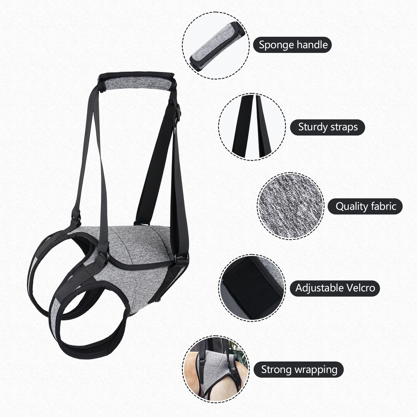 Dog Harness Support Brace For Leg Injury Protector Outdoor Walking Lead Leash Disability Pet Collar Handheld Padded 250107