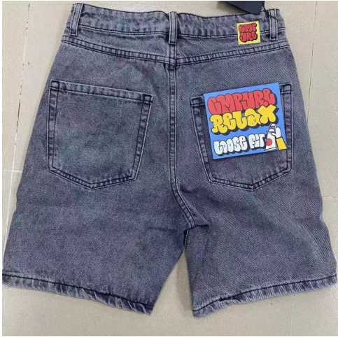 Empyre Shorts Y2K Gothic Hip Hop Cartoon Graphics Embroidery Baggy Jeans Denim Gym Shorts Men Women High Waist Basketball ShortsX240914