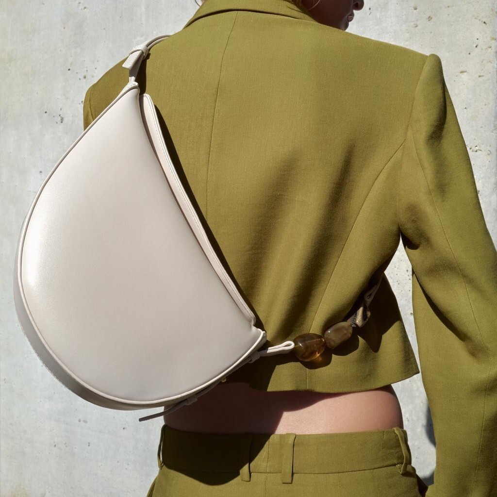designer bag Spanish women's ZR home 2024 autumn new product stone decoration asymmetric shoulder fashion versatile crossbody bag