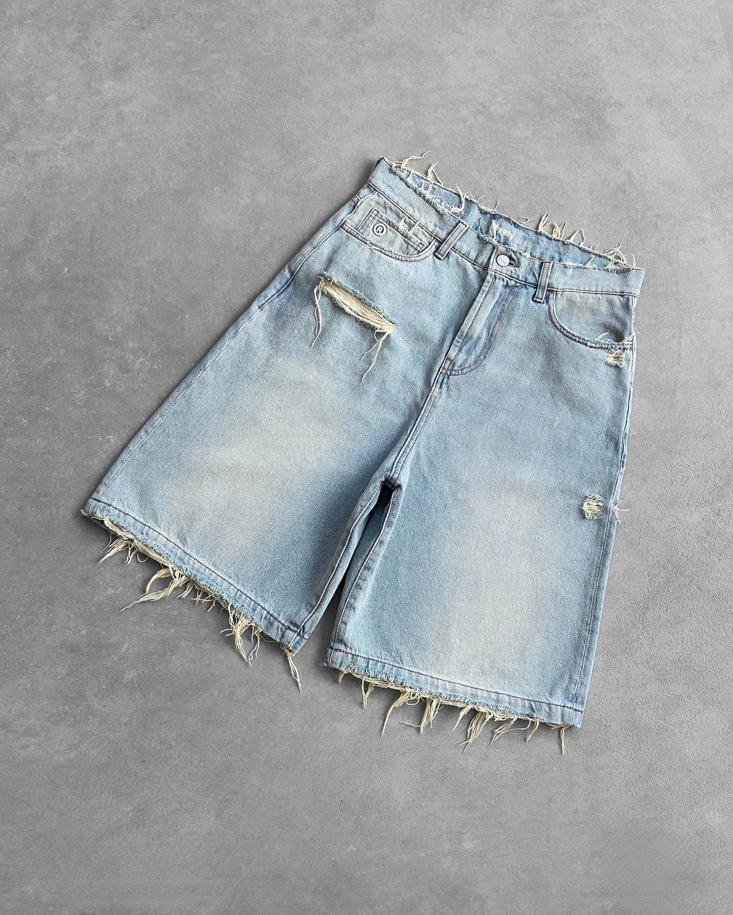 Men Women Summer Hip Hop Ripped Hole Denim Shorts Y2k Black Punk Wash Baggy Work Shorts Vintage Raw Edge Casual Jorts Streetwear 250208
