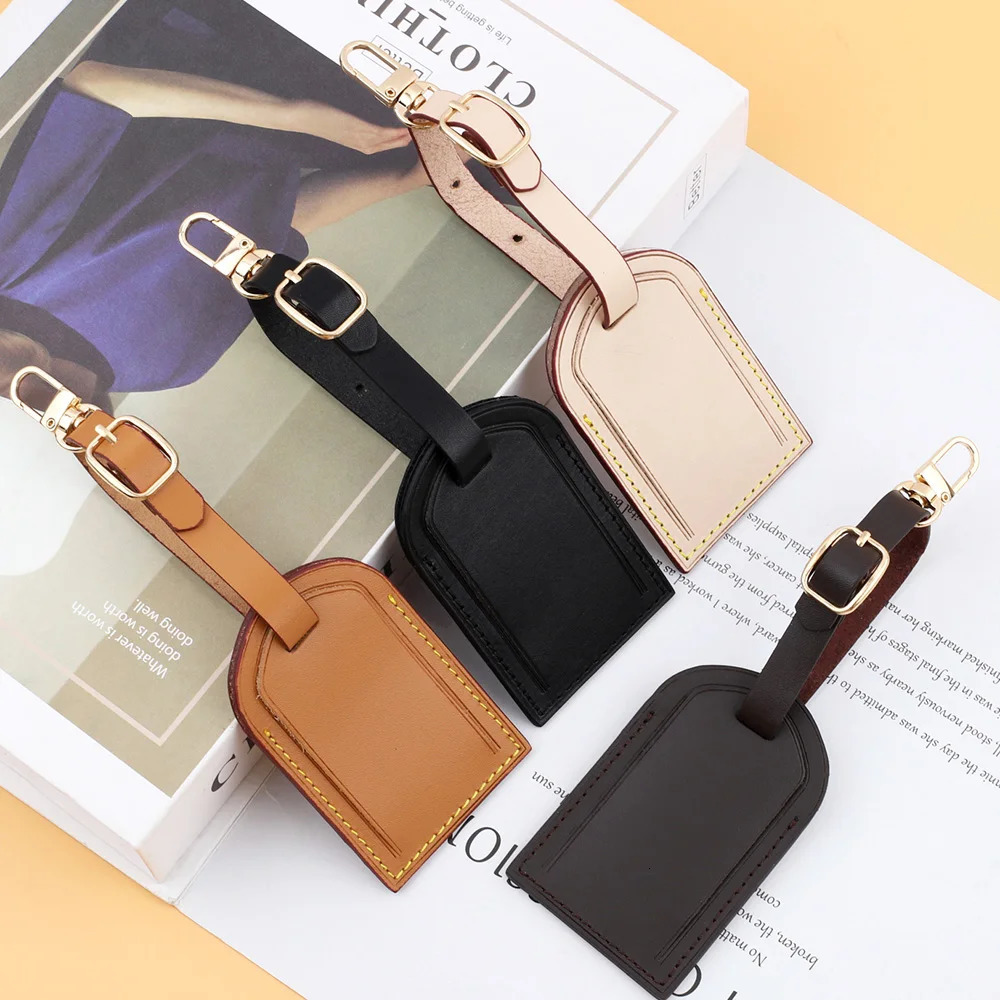 Bag Handbag Luggage Tags Travel Accessories for Suitcase Business Bag Vegetable Tanned Leather Tag Baggage Boarding Passng Pass 250208