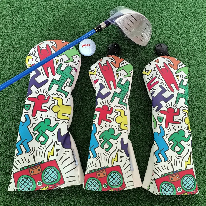PU Waterproof Golf Wood Headcover Set Durable Driver UT Golf Wood Headcover High Quality 250207