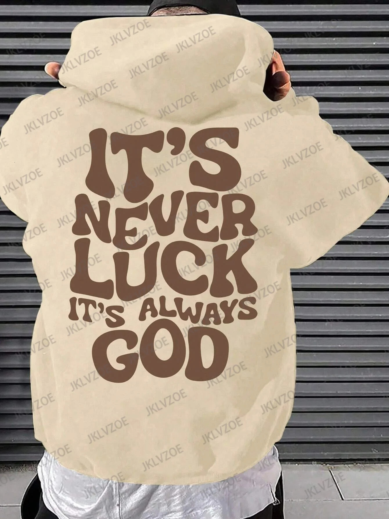 This is never lucky its a letter from God mens clothing autumn wool sports zippers casual cotton hoodies streetwear 250207