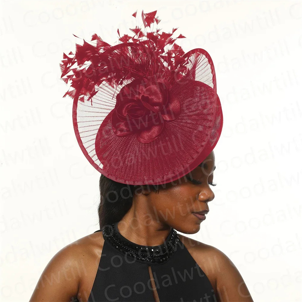 Royal Ascot Hat Fascinator For Women Tea party Floral Wedding Millinery Cap Elegant Women Church Derby Chapeau Cap 250207