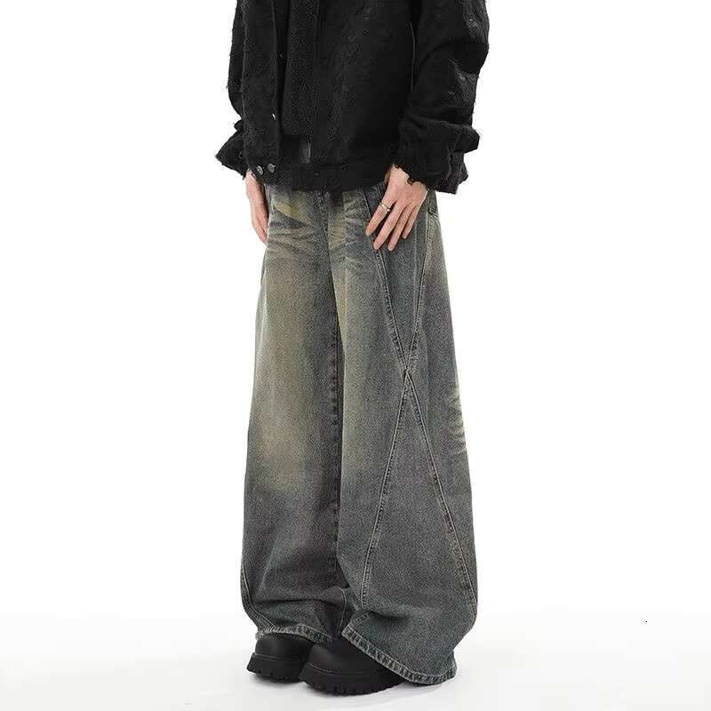 Y2K Spring Autumn Trendy Straight leg Washed Jeans for Men and Women American Couple Personalized Loose Retro Casual Pants