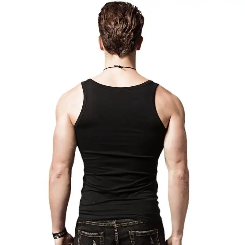 Summer Tank Top Mens Gym Fitness Training Clothing Male Solid Silm Fit Sleeveless Shirts For Undershirt Vest Clothes 250207