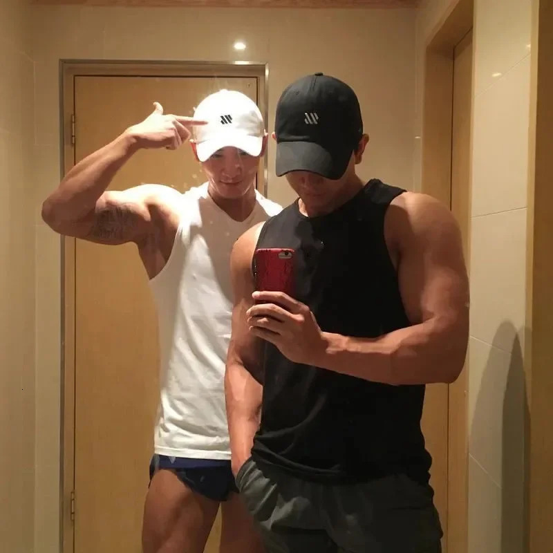 Mens fitness gyms Tank top men Fitness sleeveless shirt Male mesh breathable Sports vest Undershirt Gyms Running 250207