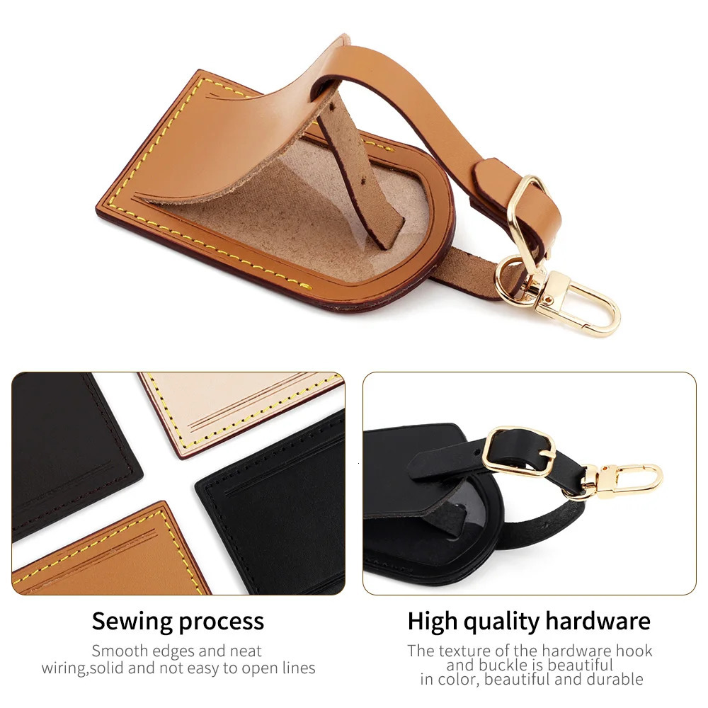 Bag Handbag Luggage Tags Travel Accessories for Suitcase Business Bag Vegetable Tanned Leather Tag Baggage Boarding Passng Pass 250208