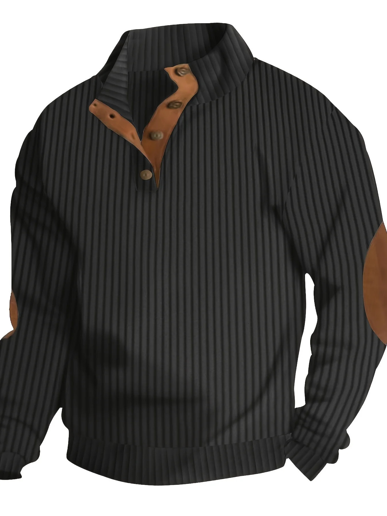 2024 European and n style sweater vertical collar mens casual stripe jacquard polo 250207