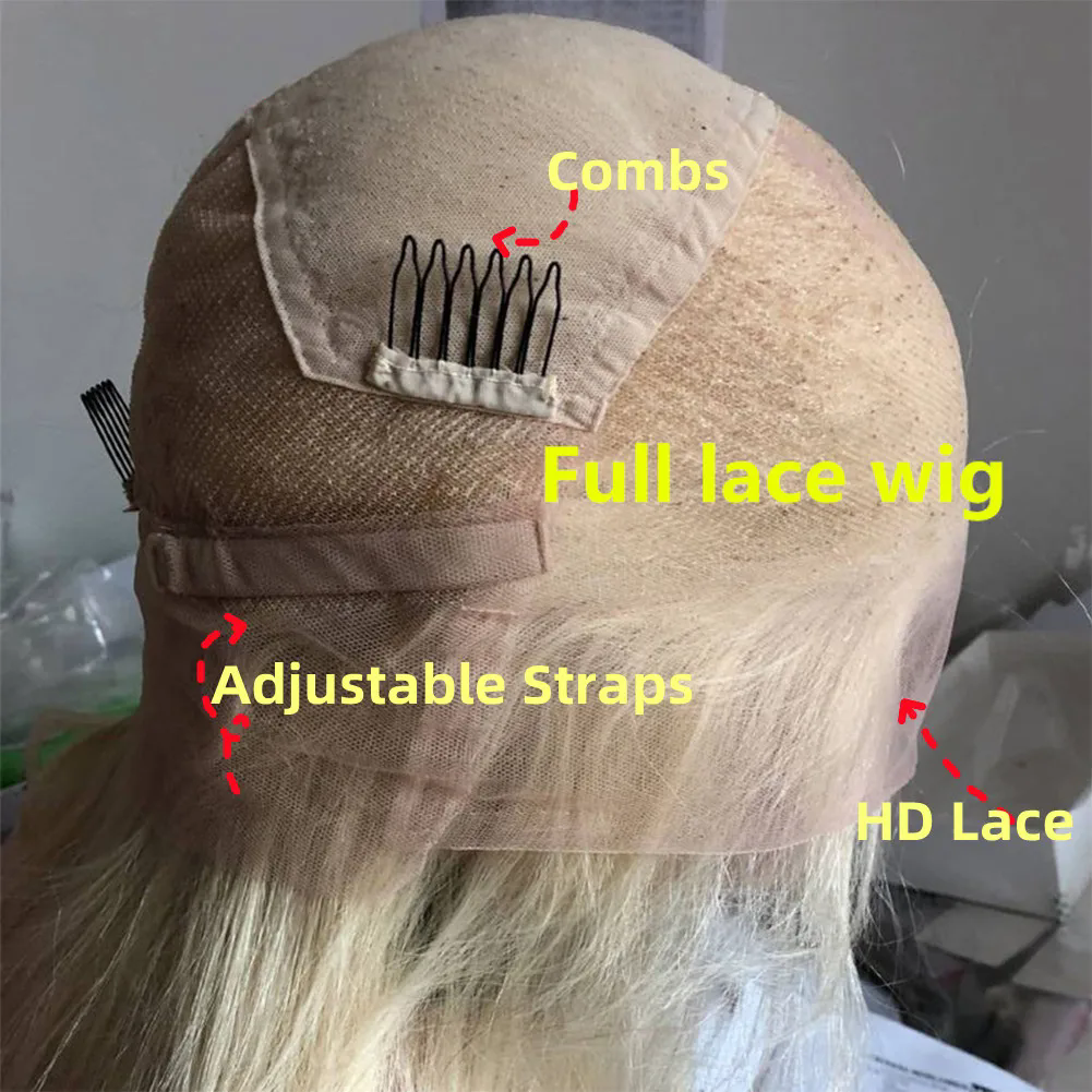 Soft Glueless Highligt Brown full lace wig Wavy burnette ombre Human Baby Hair HD Lace European Hair Preplucked Daily Wear Wig