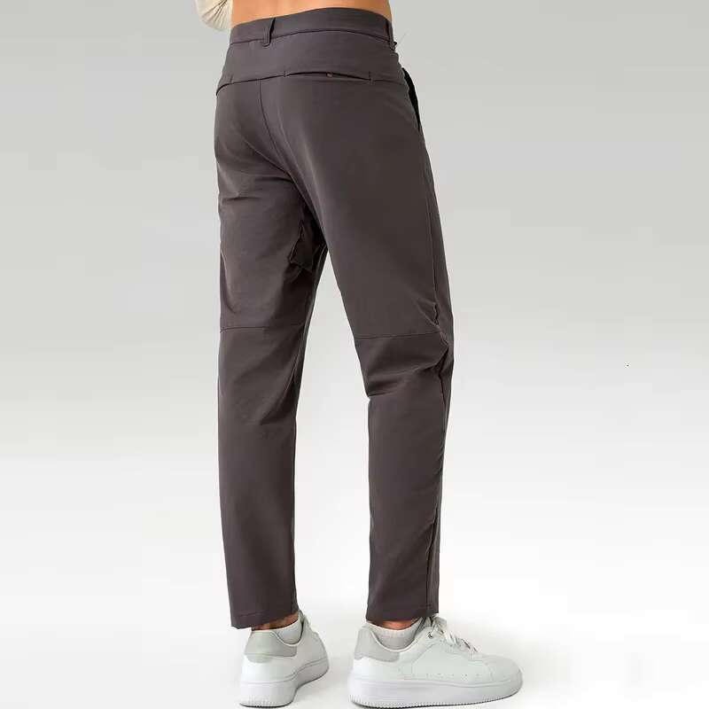 Thin Quick-Drying Classic Four-Sided Springing Casual Sweatpants With Hidden Zipper Pockets Solid Color For Men Pants