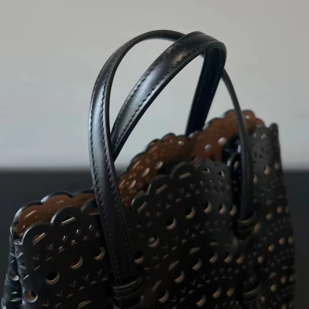 Bag Hand Rubbed Pattern Cowhide Handbag, Summer New Model, Laser Hollowed Out Niche Design, Crossbody Bag, Genuine Leather Women's Bag