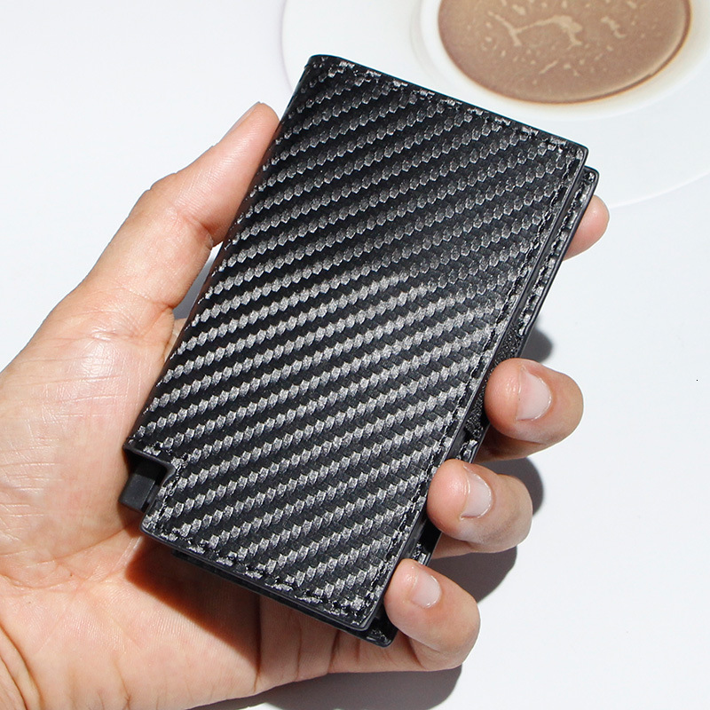 designer bag New minimalist men's wallet FRID multifunctional leather ultra-thin short credit card clip coin purse