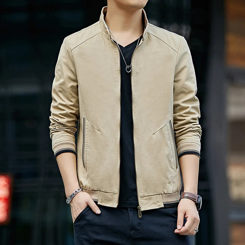 Top Grade cotton Autum Winter Fashion Men Cardigan top Black Korean Casual Coats Jacket Mens Clothing M4XL golf 250207