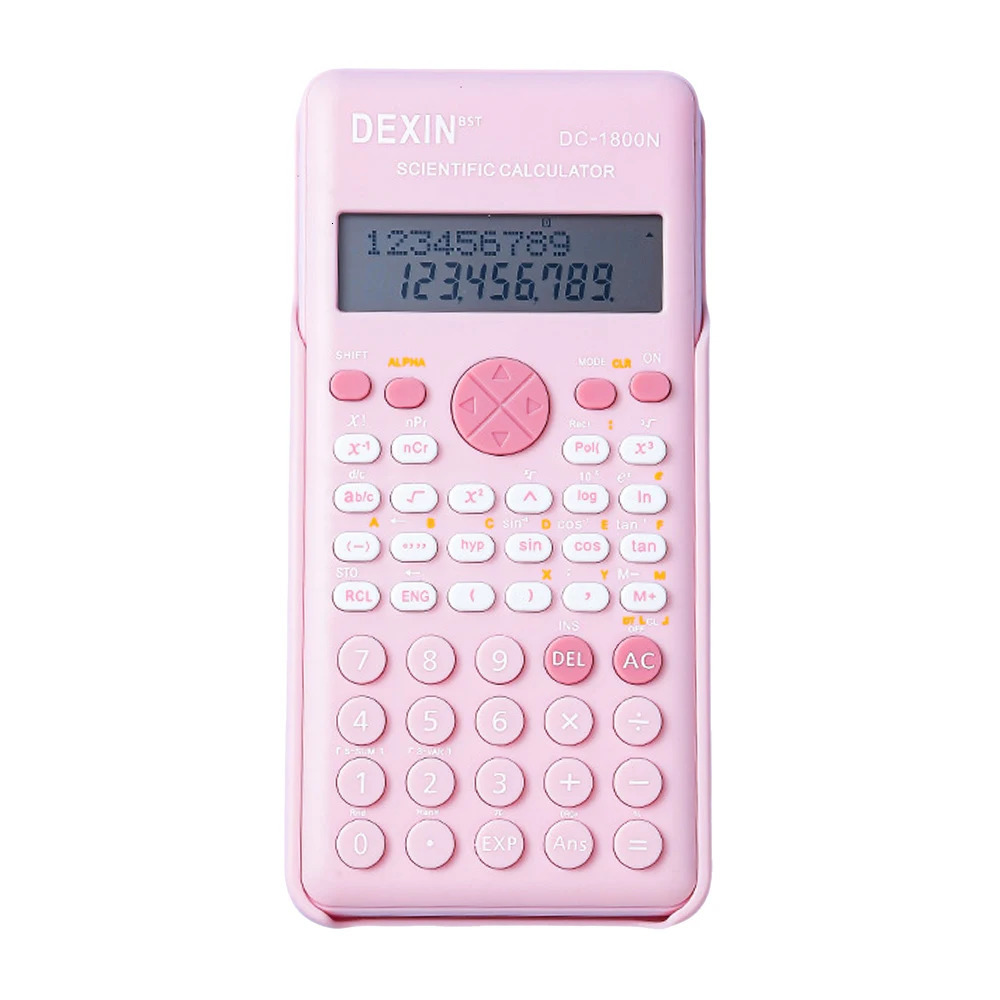 Scientific Calculators Pink Math Calculator with 240 Multi-Functional Calculator 2 Lines LCD Display Ideal for Teachers 250206