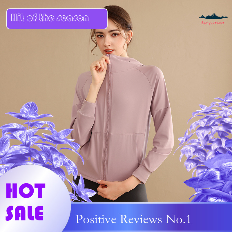Ddmyoutdoor China Loose Hooded Sports Jacket With Women Zipper Cardigan Slimming Fitness Top For Running Versatile Training Yoga Clothes Long Sleeves 