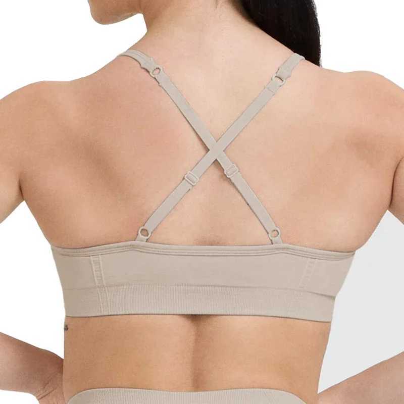 Yoga Outfit New Effortless Strappy Bralette Seamless Spandex Woman Fitness Elastic Breathable Breast Enhancement Leisure Sports Underwear H250207