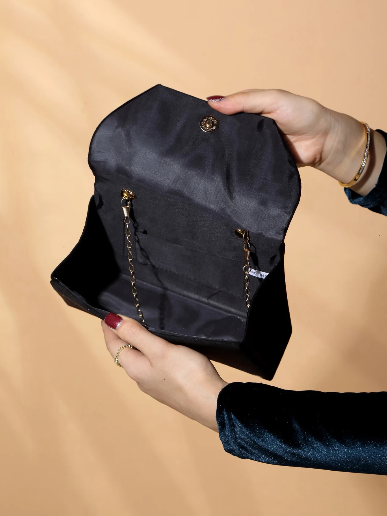 Glitter Bling Shiny Glamorous Exquisite 1pc Elegant Fashionable Sparkling Velvet Evening Clutch Bag 250122