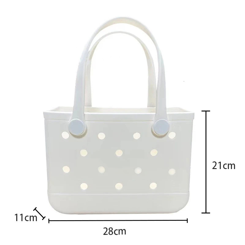 Small Beach Bag Hole Handbag Waterproof Swimming Toiletry Bag Summer Outdoor Simple Travel Bag 250208