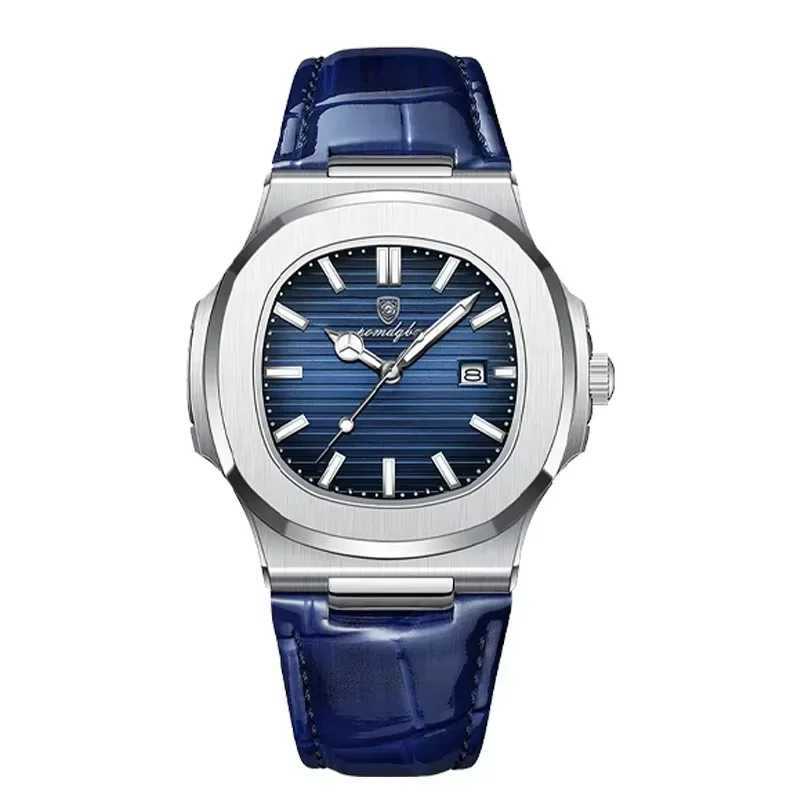 Fashion Business Luminous Calendar Quartz Watch 30MI Waterproof Leather Strap Wirstwatch Men Students Clocks Relogios Z250207