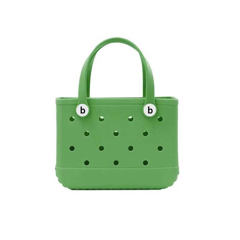 Waterproof Summer EVA Storage Basket Mini Childrens Beach Burger Bag Warm Shopping Bag Picnic Rubber Jelly Handbag Burger Bag Childrens Wallet Y250409