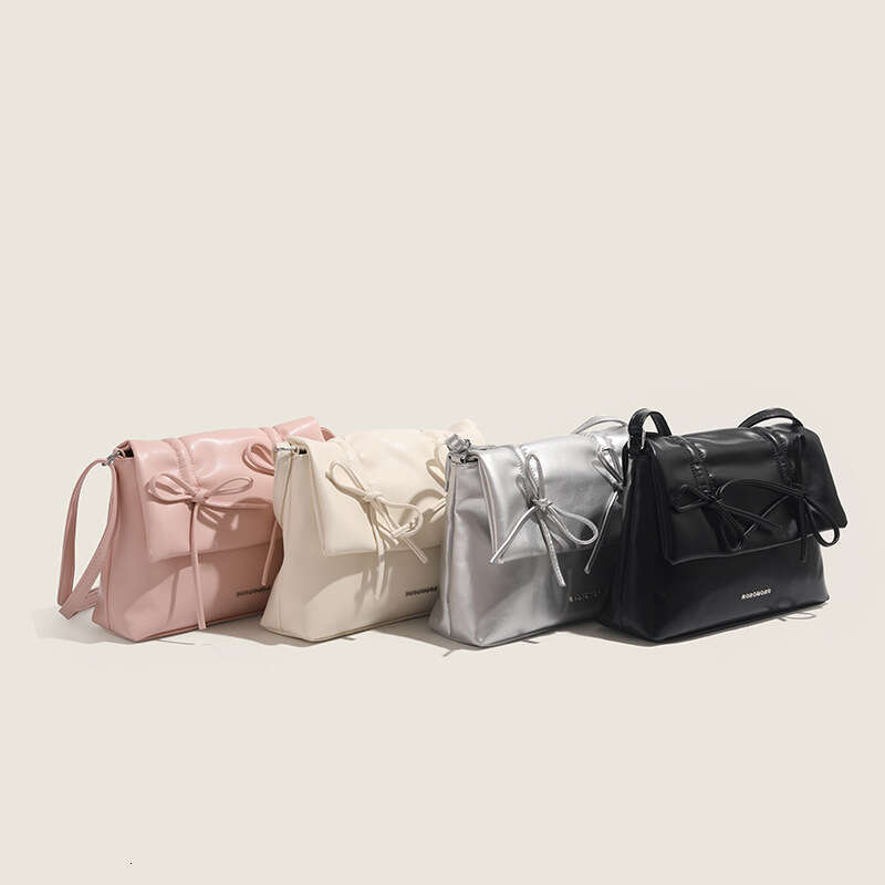 Ballet Style Bow Underarm Women's New Large Capacity Crossbody Bag, High-End Sensory Communication Tote Bag