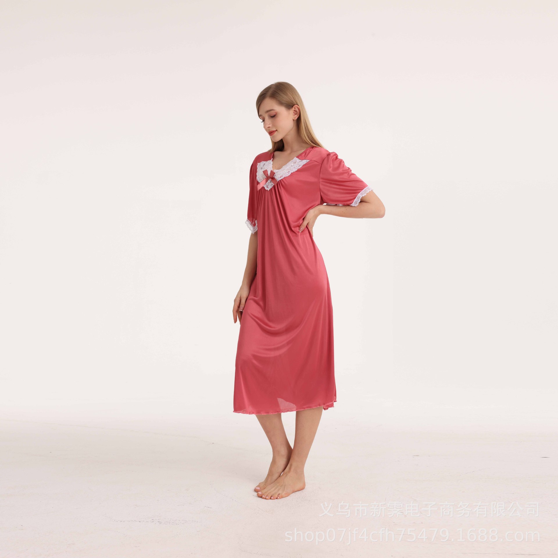 B677-Casual and comfortable ladies nightdress spring and summer style foreign trade new nightdress