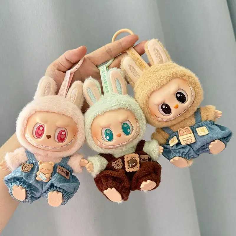 17cm Mini Plush DollS Clothes Outfit Accessories For Korea Kpop Exo Labubu I II Idol Dolls Sitting Par overalls Clothing Gift Z250208